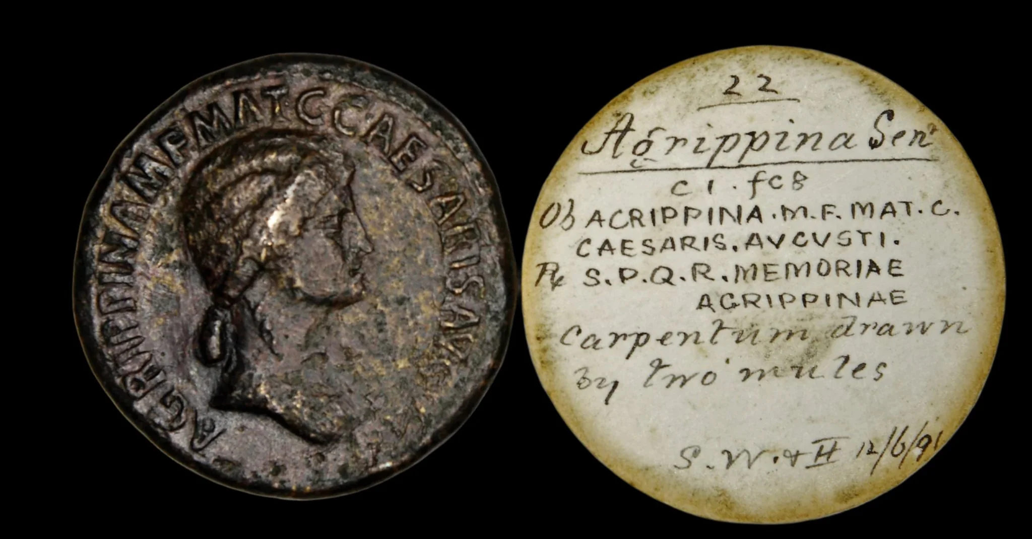 Agrippina senior. Sestertius. AD33.  Carpentum type. - Image 3