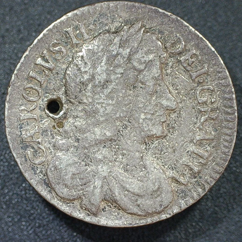 Charles II. Fourpence. Pierced. - Image 4