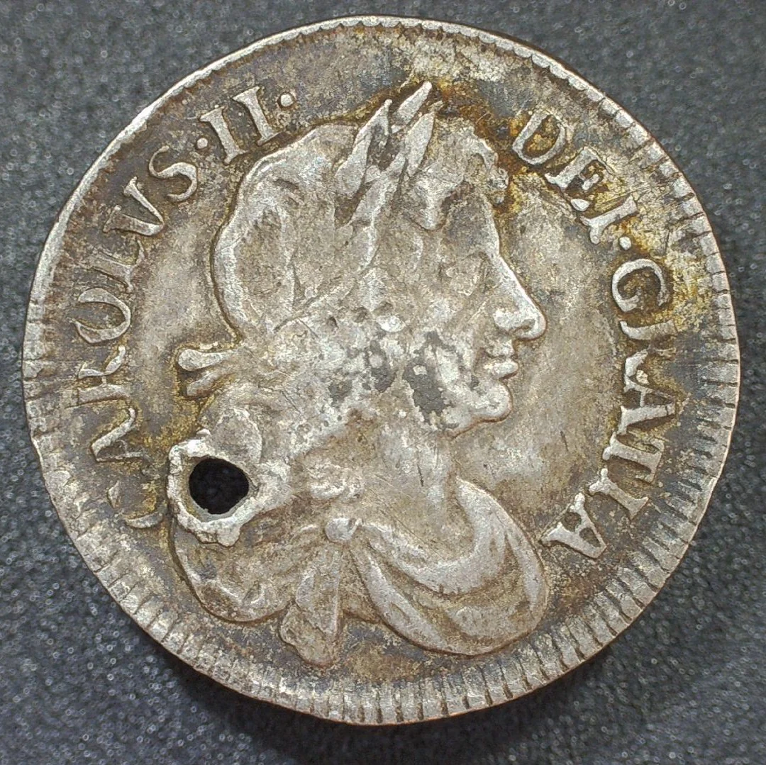 Charles II. Fourpence. Pierced. - Image 6