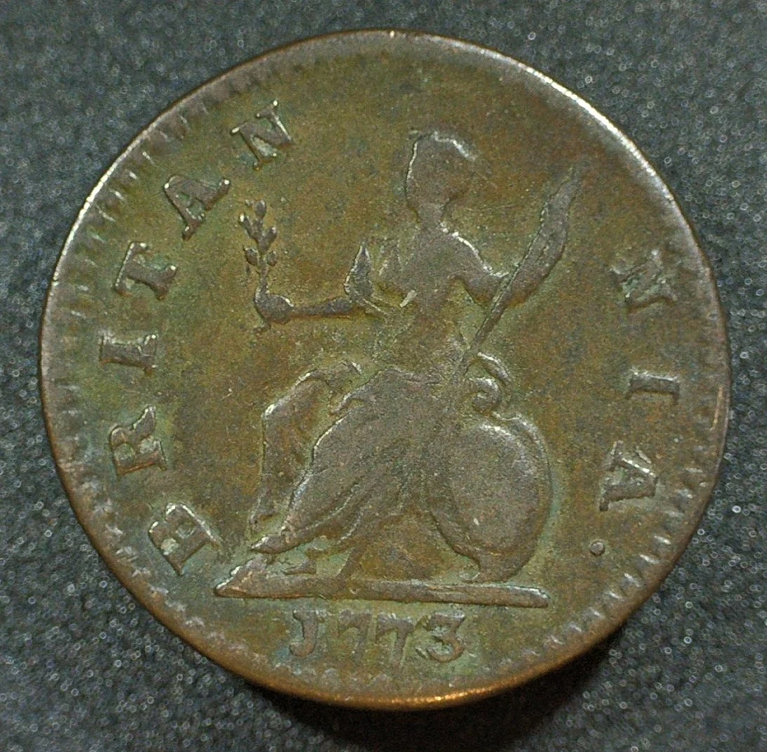 George III. Farthing. 1773 - Image 3