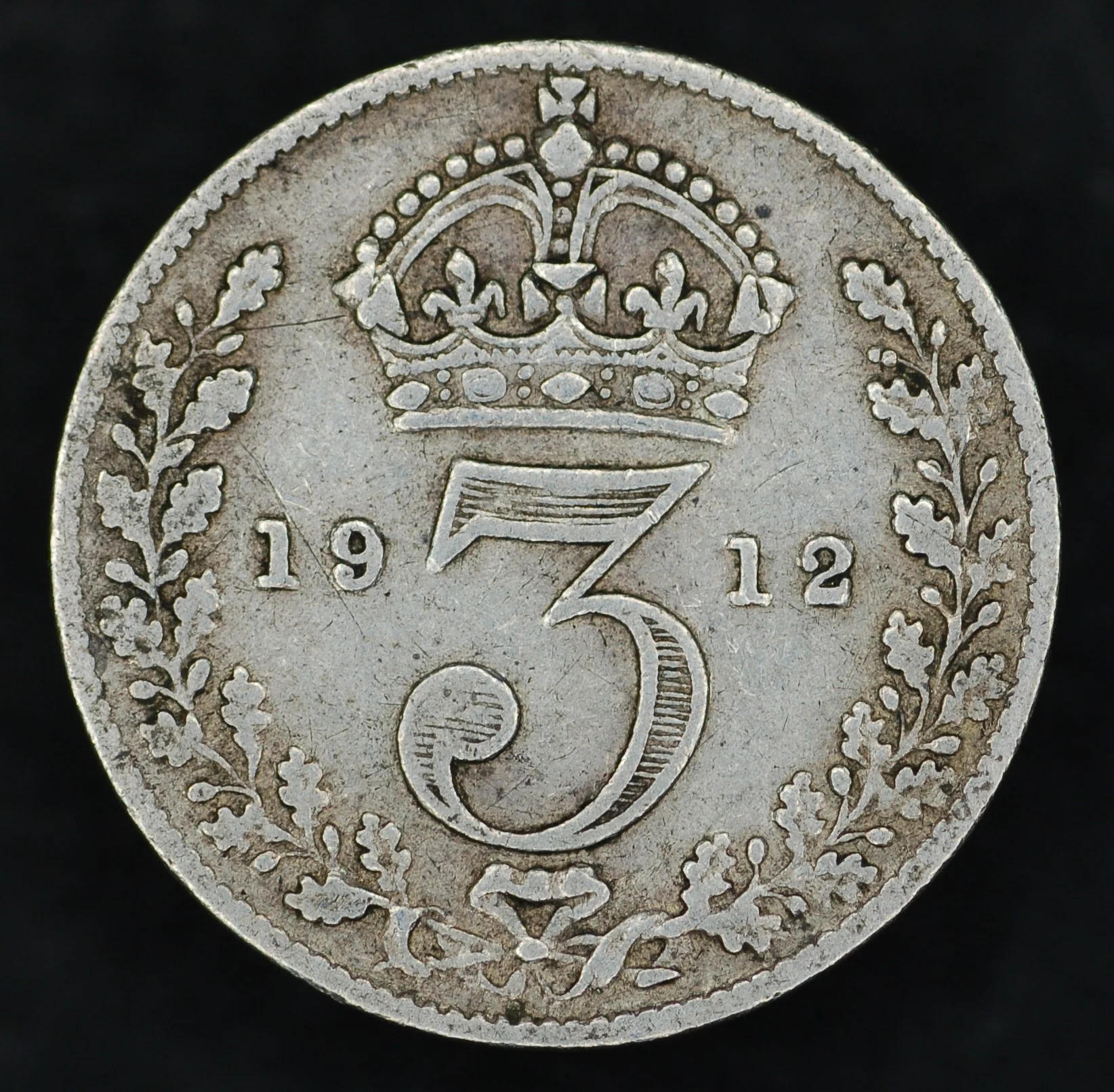 George V. Threepences. 1911-1919. Circulated - Image 3