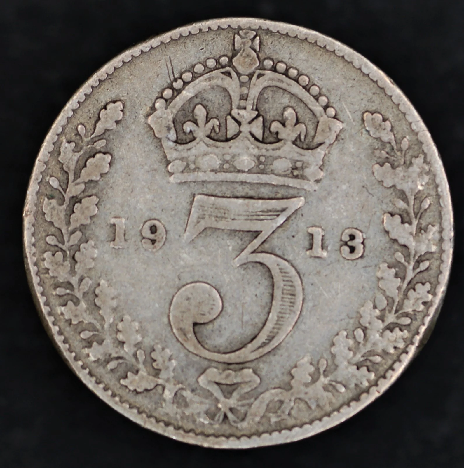 George V. Threepences. 1911-1919. Circulated - Image 4
