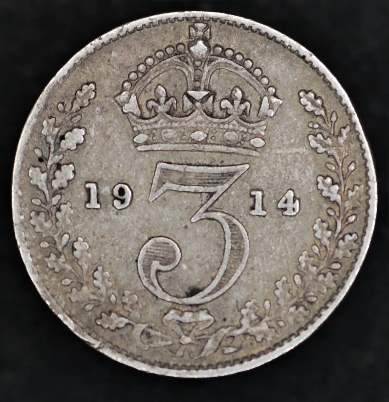 George V. Threepences. 1911-1919. Circulated - Image 5