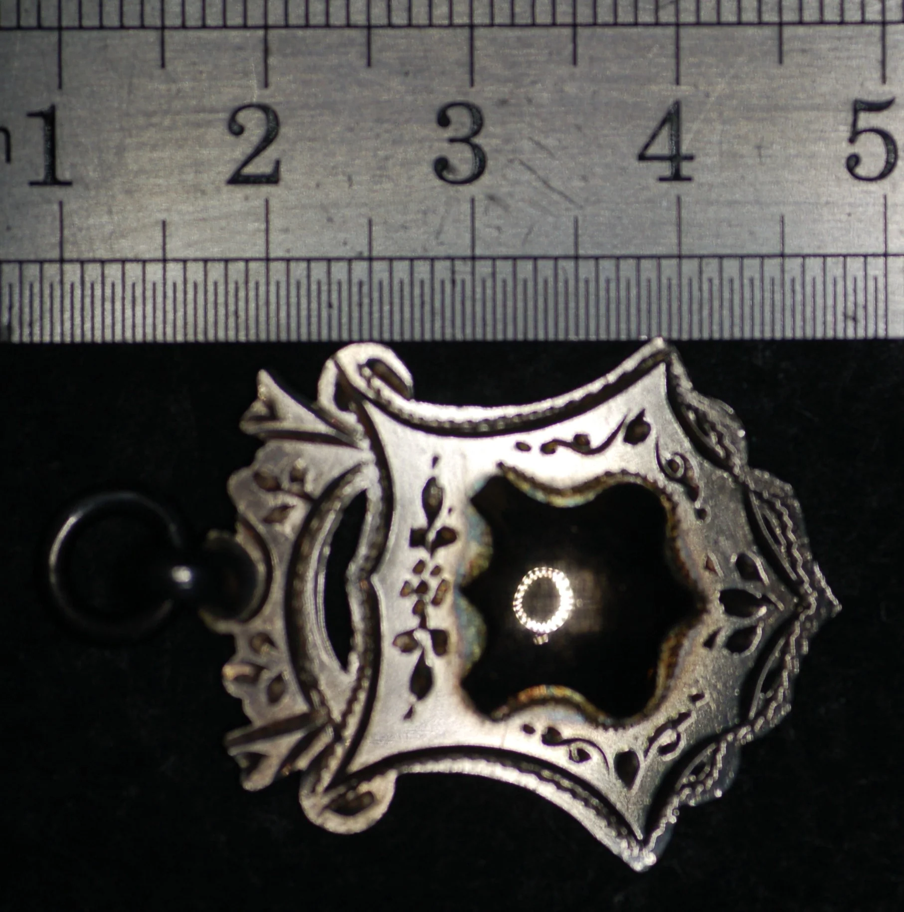 Silver watch chain fob/medal. Unengraved. - Image 3